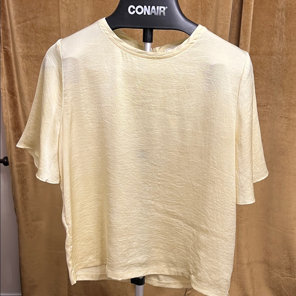 Mango pale yellow Short Sleeve Top